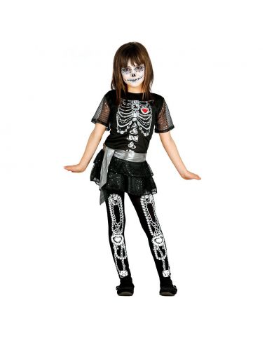 Disfraz Esqueleto Brillante Niña Tienda de disfraces online - Mercadisfraces
