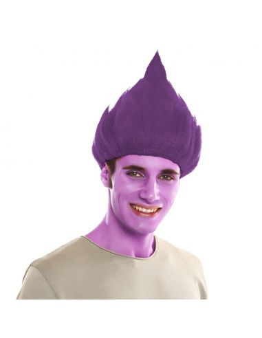 Peluca Troll Morada Tienda de disfraces online - Mercadisfraces