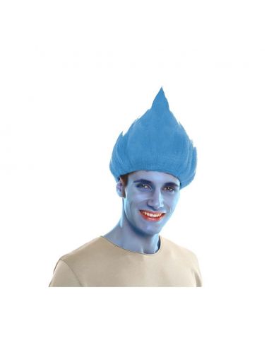 Peluca Troll Azul Tienda de disfraces online - Mercadisfraces