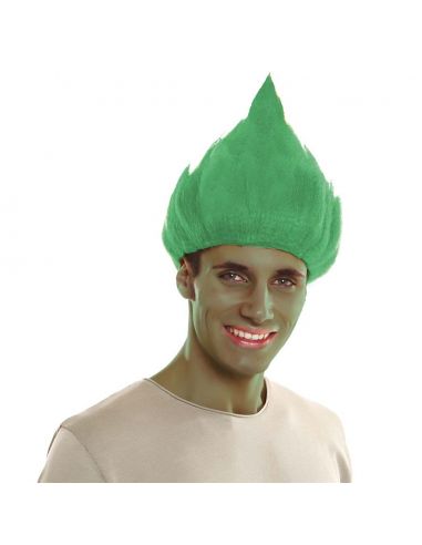 Peluca Troll Verde Tienda de disfraces online - Mercadisfraces