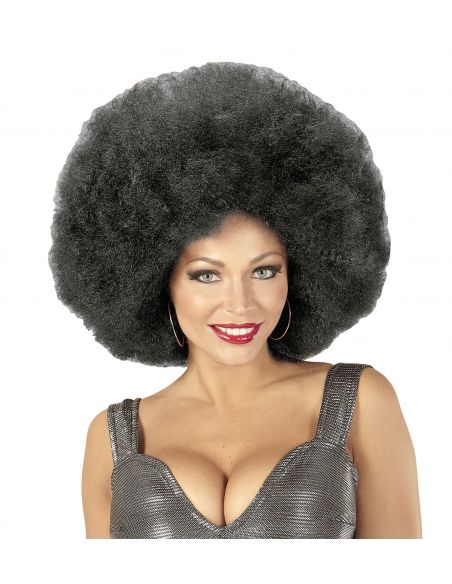 Peluca Afro sobredimensionada negra unisex Tienda de disfraces online - Mercadisfraces