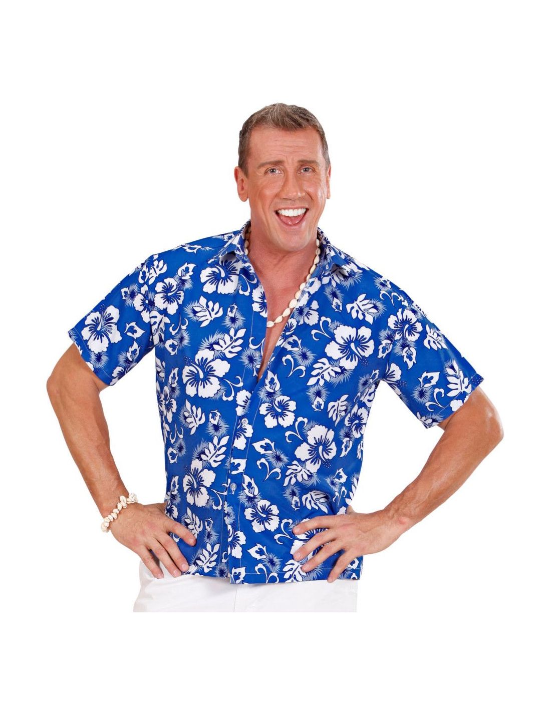 Disfraz de Hawaiano Azul para Hombre