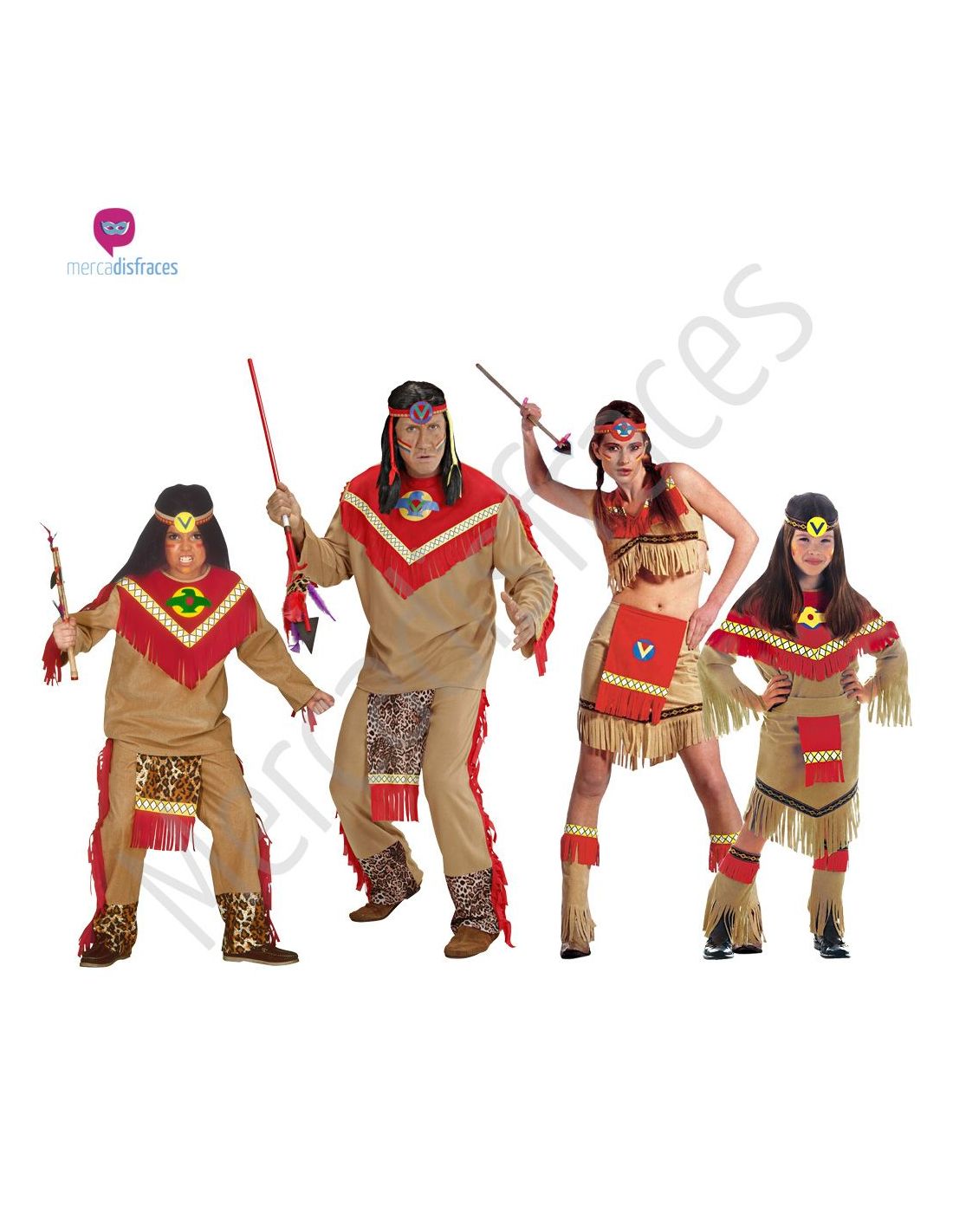 Disfraces para grupos Indios apaches | Tienda de Disfraces Online ...