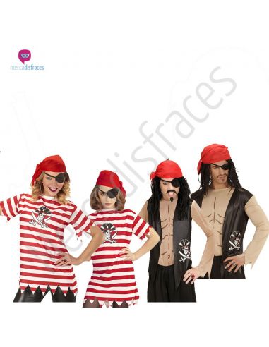 Disfraces grupo camisetas piratas Tienda de disfraces online - Mercadisfraces
