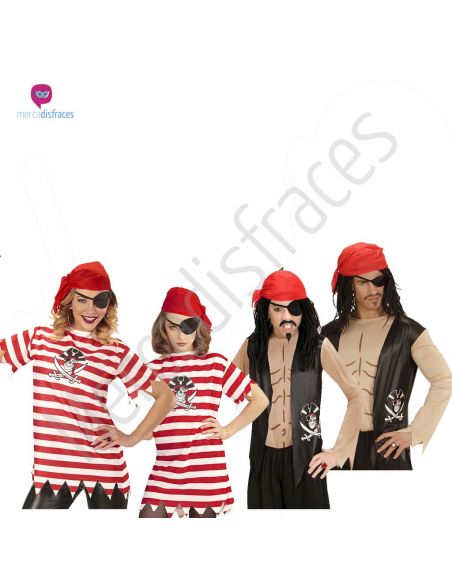 Disfraces grupo camisetas piratas Tienda de disfraces online - Mercadisfraces