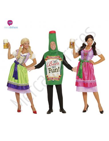 Disfraces grupo tirolesas y botella de cerveza Tienda de disfraces online - Mercadisfraces