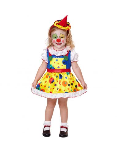 Disfraz payasita con topos para niña Tienda de disfraces online - Mercadisfraces