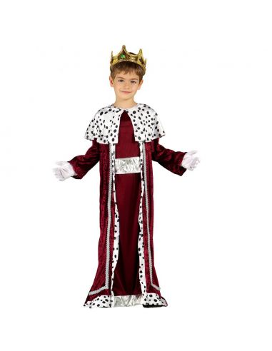 Disfraz de Rey Mago granate infantil Tienda de disfraces online - Mercadisfraces