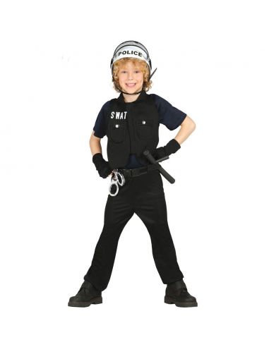 Entretenimiento Humorístico Paternal Disfraz Policia Swat para niño | Tienda de Disfraces Online | Envi...