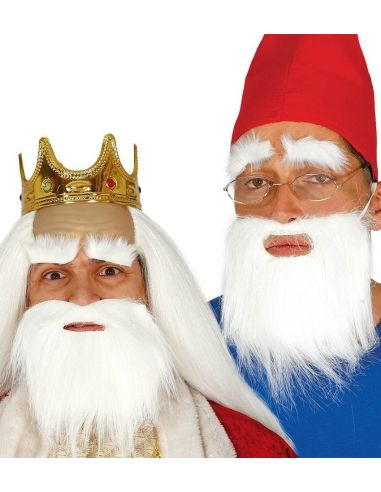 Barba Blanca Mediana Tienda de disfraces online - Mercadisfraces