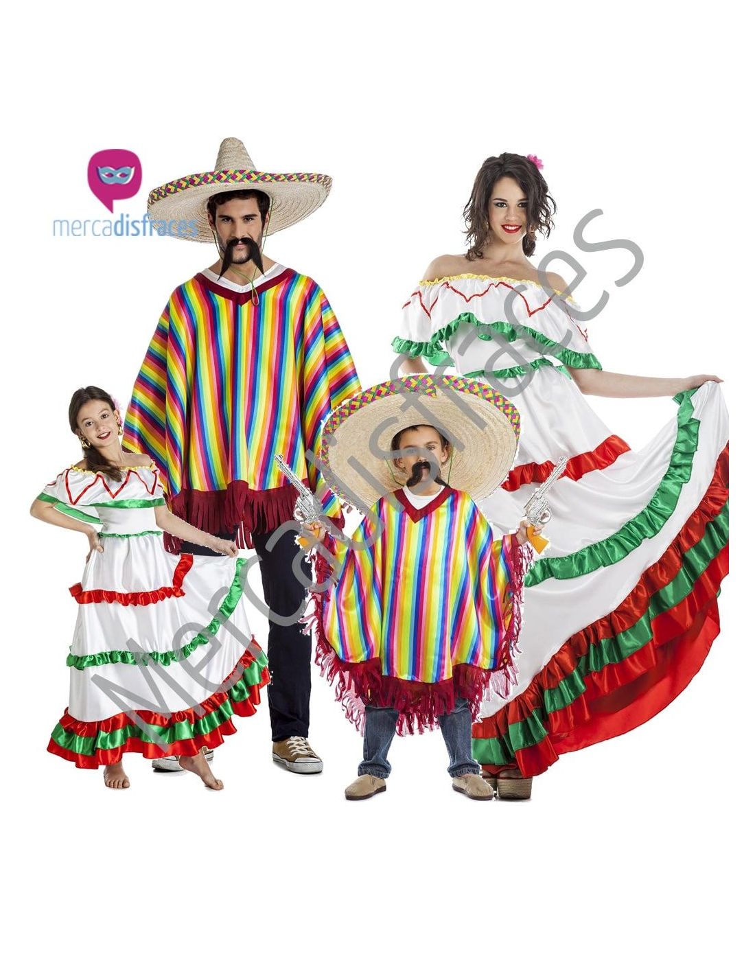 Disfraces de mexicano para hombre, mujer y niños