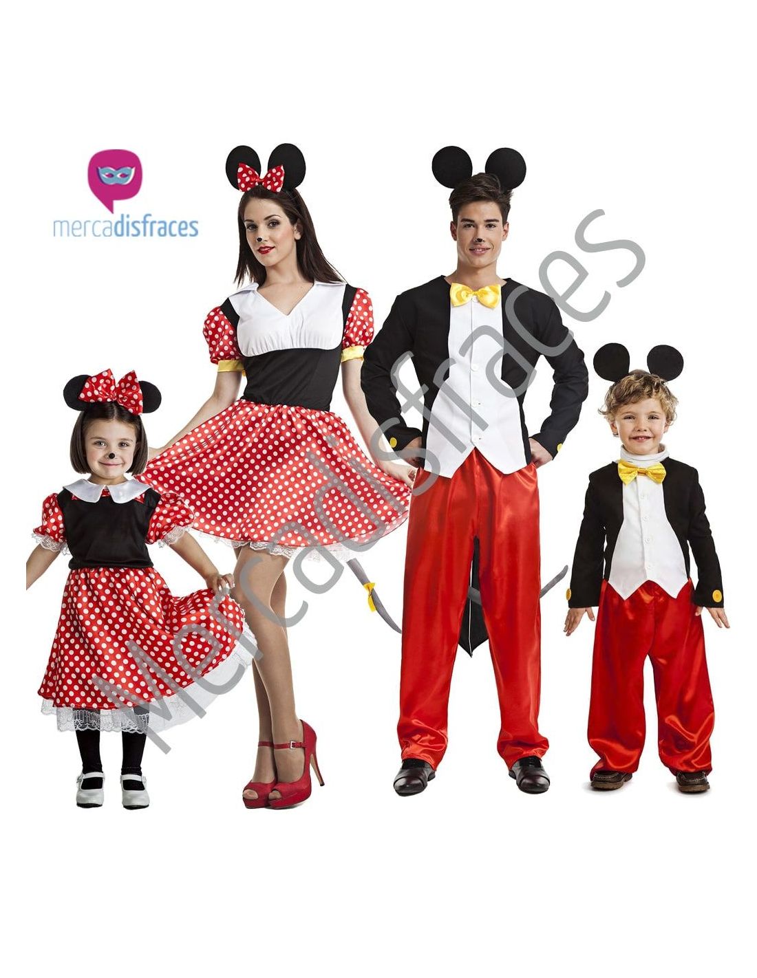 Familia Ratoncitos Mickey y Minnie Mouse - Disfraces para grupos online