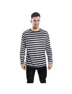 Camiseta rayas negras adulto Tienda de disfraces online - venta disfraces