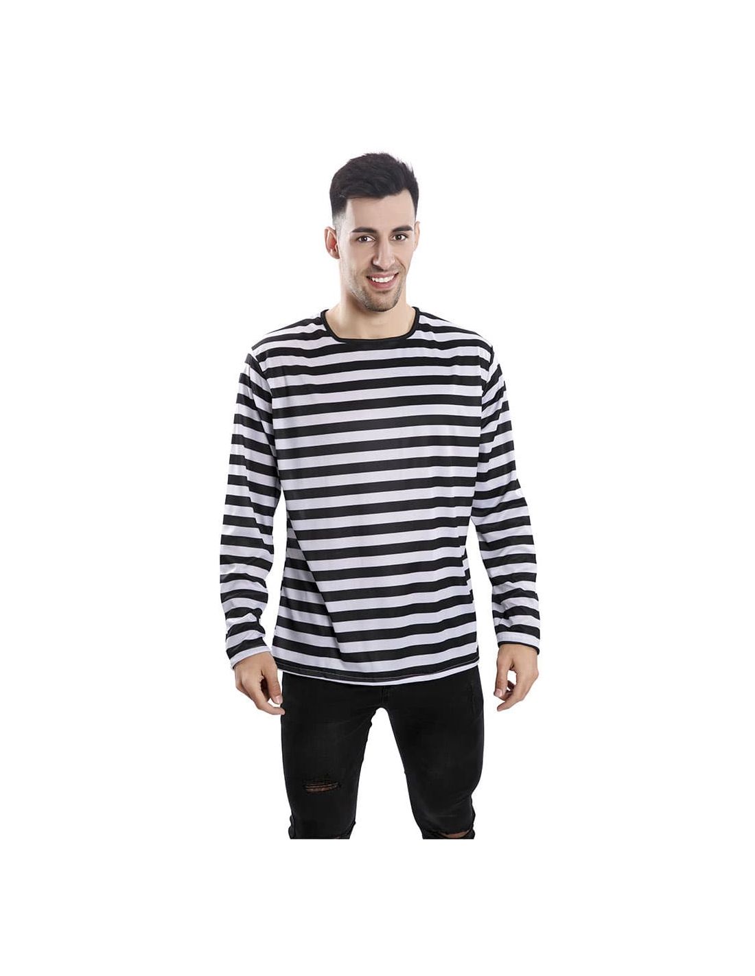 Camiseta rayas negras adulto Tienda de Disfraces Online Envios