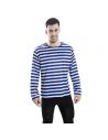 Camiseta rayas azules adulto Tienda de disfraces online - Mercadisfraces