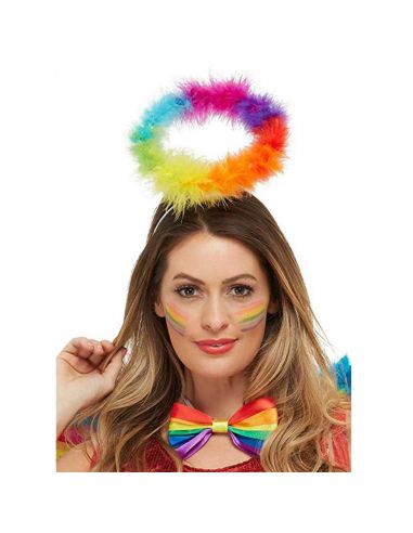 Halo de pluma en multicolor Tienda de disfraces online - Mercadisfraces