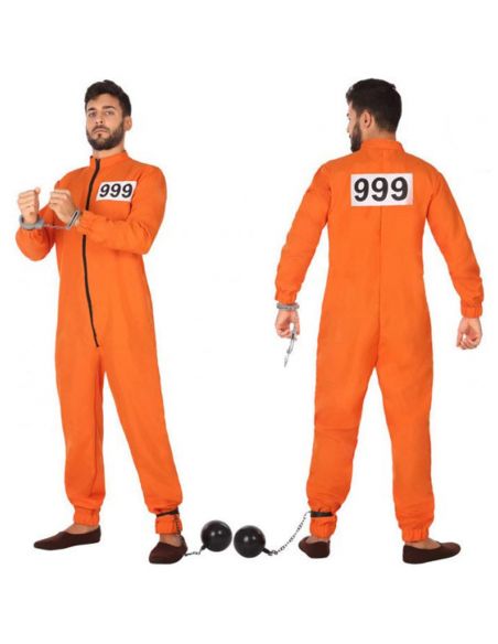 Disfraz de Preso Naranja para hombre Tienda de disfraces online - Mercadisfraces