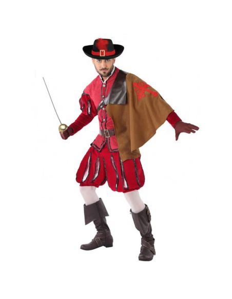 Disfraz de Mosquetero Rojo para hombre Tienda de disfraces online - Mercadisfraces