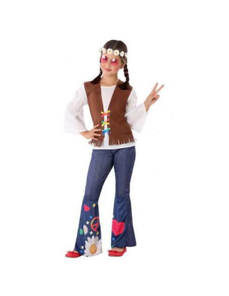 Disfraz de Hippie para niñas Tienda de disfraces online - Mercadisfraces