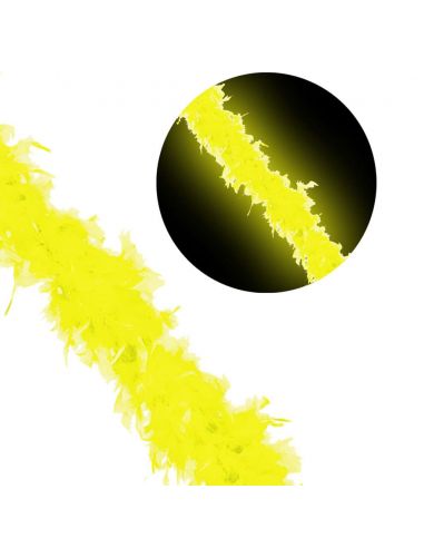 Boa de plumas Amarillo Fluorescente Tienda de disfraces online - Mercadisfraces