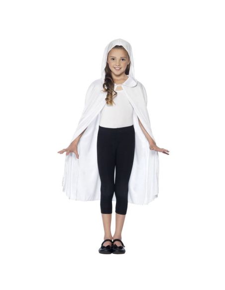 Capa con capucha Blanca Infantil, Tienda de Disfraces Online