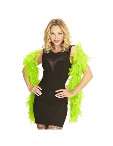 Boa de Plumas Verde Fluorescente Tienda de disfraces online - Mercadisfraces