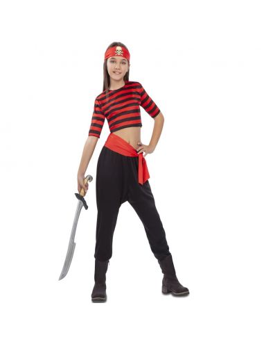 Disfraz Pirata niña a rayas Tienda de disfraces online - Mercadisfraces