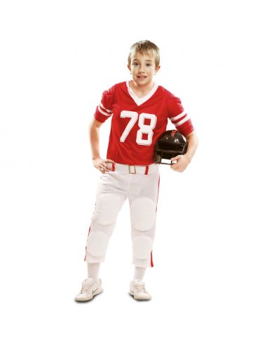 Disfraz Jugador Rugby Rojo niño Tienda de disfraces online - Mercadisfraces