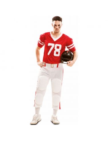 Disfraz Jugador Rugby Rojo hombre Tienda de disfraces online - Mercadisfraces