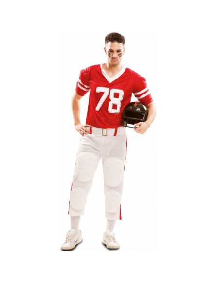 Disfraz Jugador Rugby Rojo hombre Tienda de disfraces online - Mercadisfraces