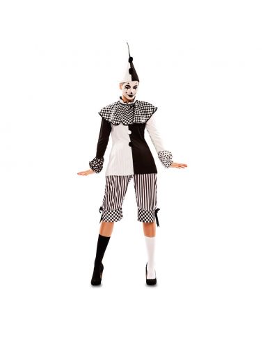 Disfraz de Arlequína blanco y negro mujer Tienda de disfraces online - Mercadisfraces