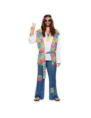 Disfraz Hippie para hombre adulto Tienda de disfraces online - Mercadisfraces