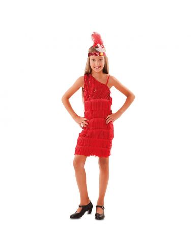 Disfraz Charleston rojo para niña Tienda de disfraces online - Mercadisfraces