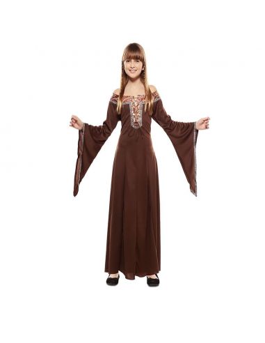 Disfraz Dama Medieval Marrón infantil Tienda de disfraces online - Mercadisfraces
