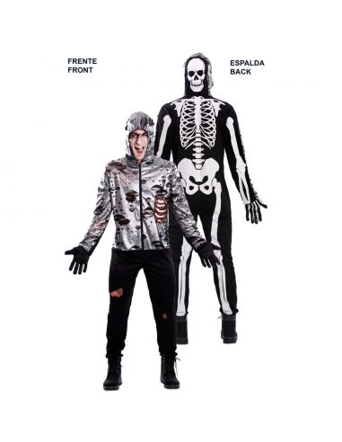 Doble Disfraz de Zombie y Esqueleto adulto Tienda de disfraces online - Mercadisfraces