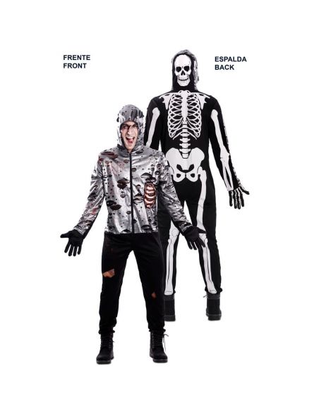 Doble Disfraz de Zombie y Esqueleto adulto Tienda de disfraces online - Mercadisfraces