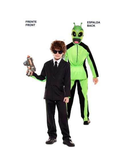 Doble Disfraz de Traje Negro y Alíen infantil Tienda de disfraces online - Mercadisfraces Doble Disfraz de Traje Negro y Alíen infantil Tienda de disfraces online - Mercadisfraces