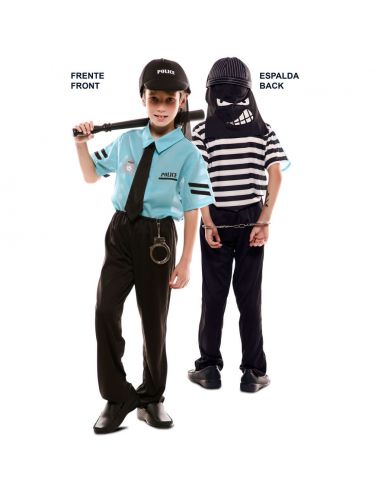 Doble Disfraz de Policía y Ladrón infantil Tienda de disfraces online - Mercadisfraces