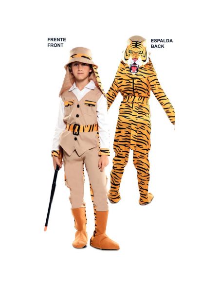 Doble Disfraz de Cazador y Tigre infantil Tienda de disfraces online - Mercadisfraces