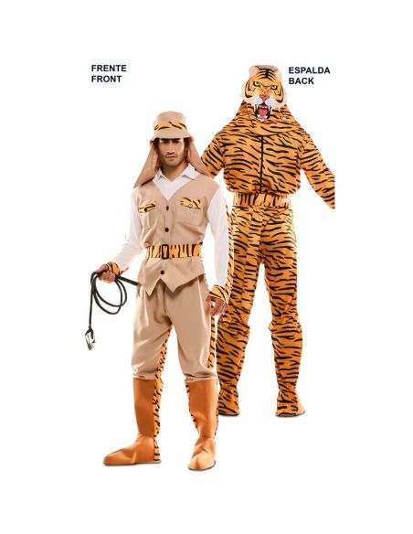 Doble Disfraz de Cazador y Tigre adulto Tienda de disfraces online - Mercadisfraces