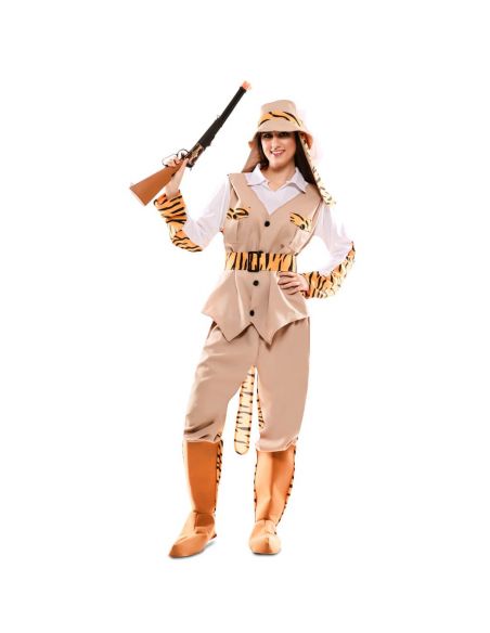 Doble Disfraz de Cazador y Tigre adulto Tienda de disfraces online - Mercadisfraces