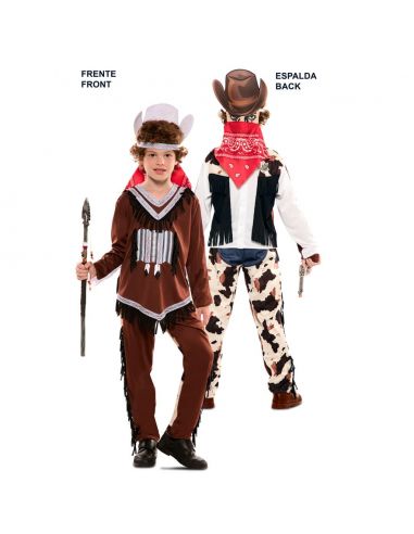 Doble Disfraz de Indio y Vaquero infantil Tienda de disfraces online - Mercadisfraces