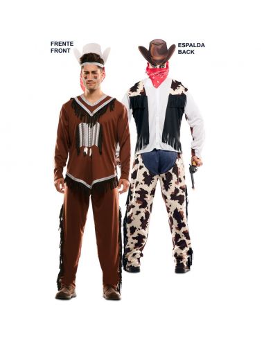 Doble Disfraz de Indio y Vaquero adulto Tienda de disfraces online - Mercadisfraces
