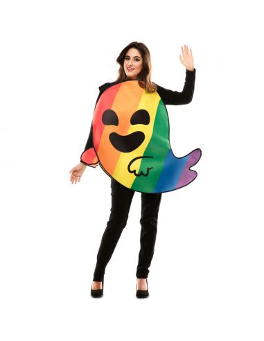 Disfraz de Emoticono Fantasma Arcoíris adulto Tienda de disfraces online - Mercadisfraces