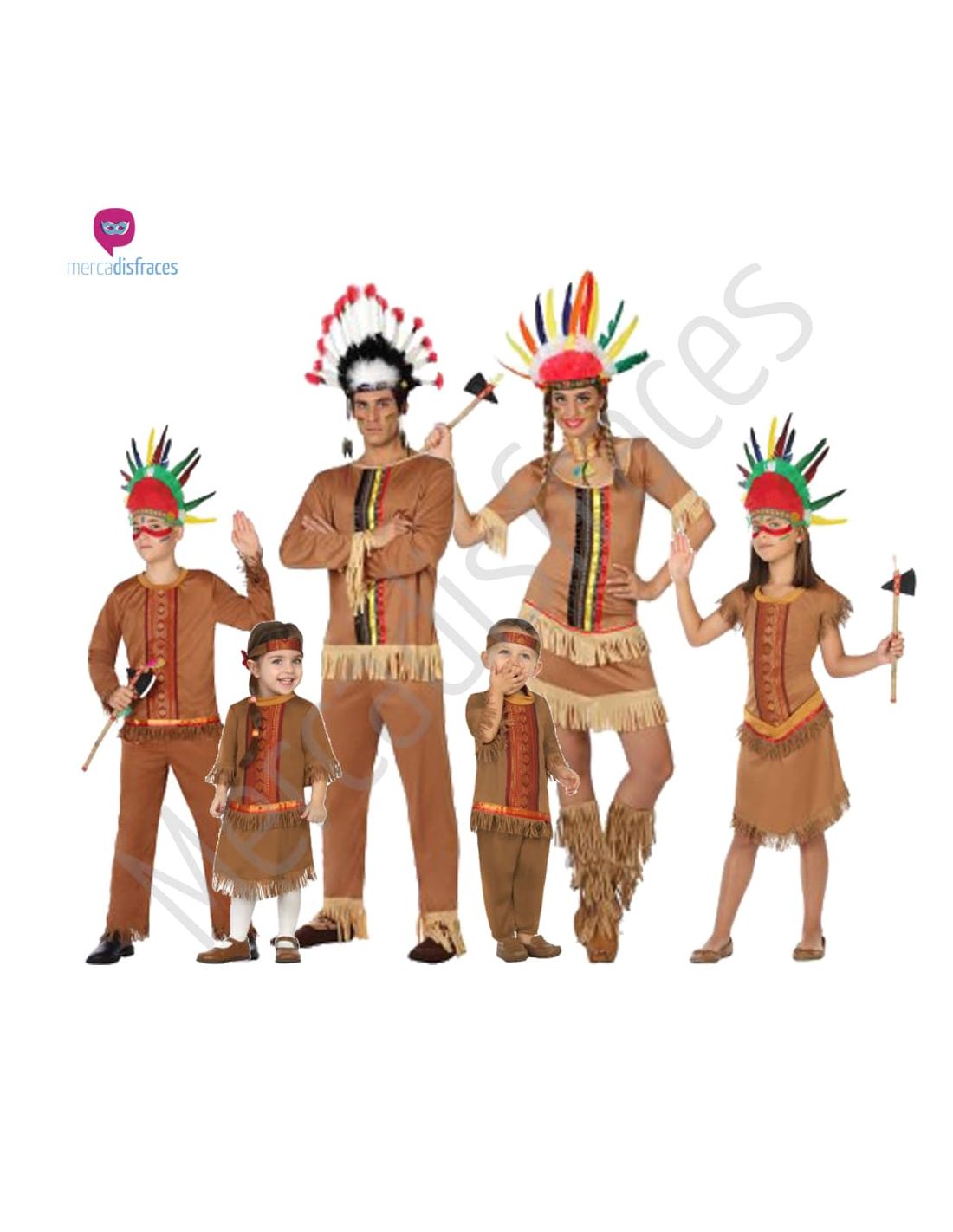 Disfraces Grupo Pareja de Indios | Tienda de Disfraces Online | En...