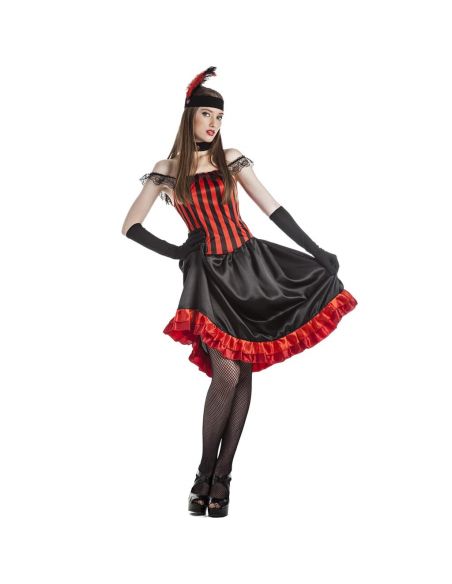 Disfraz de Can Can Rojo para Adulto Tienda de disfraces online - Mercadisfraces