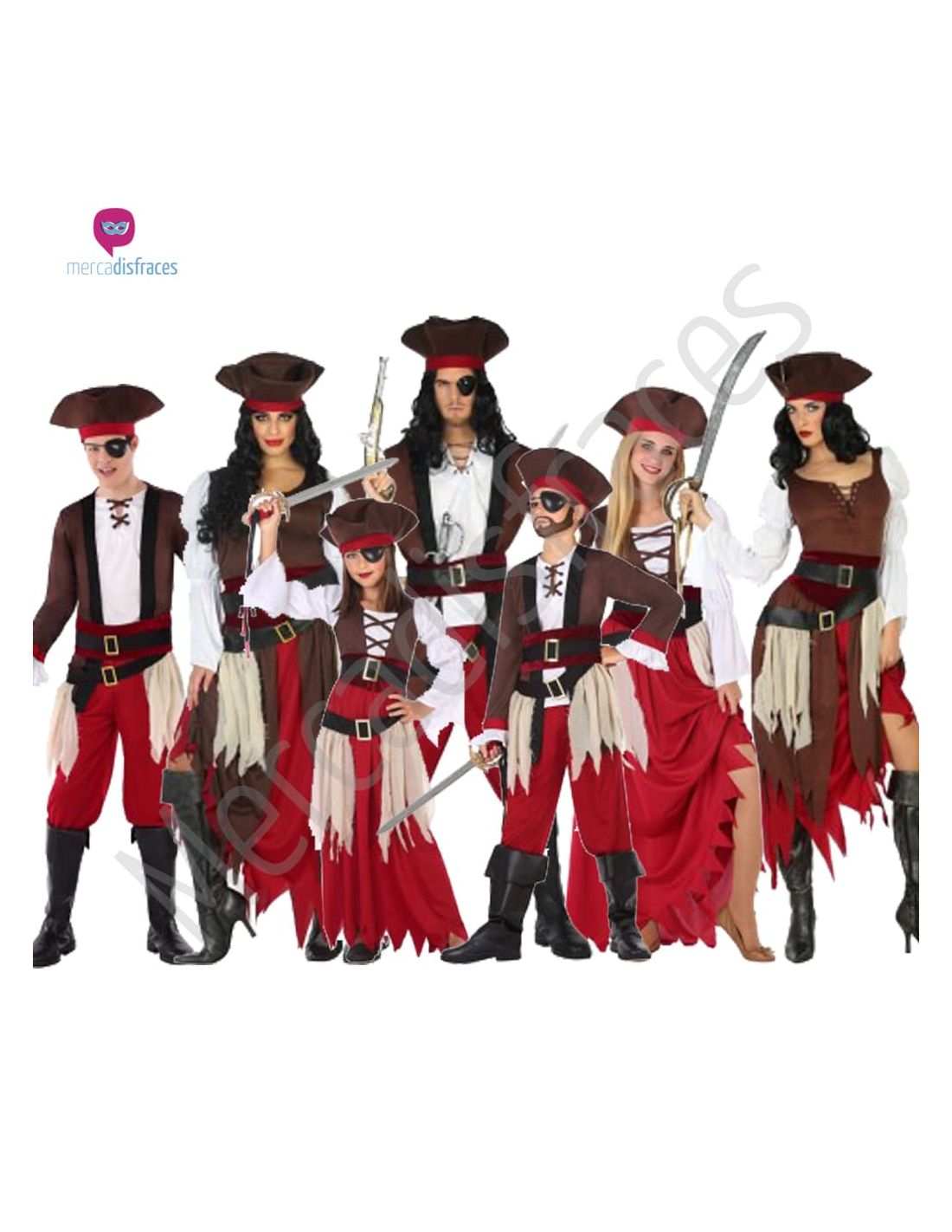 Remolque abrelatas Entretenimiento Disfraces grupos de Piratas baratos | Ideas para Disfraces de Grupos