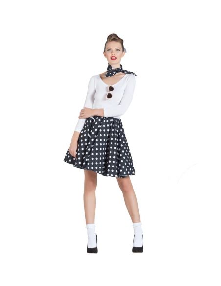 Falda de Pin Up con Pañuelo Negro para Mujer Tienda de disfraces online - Mercadisfraces