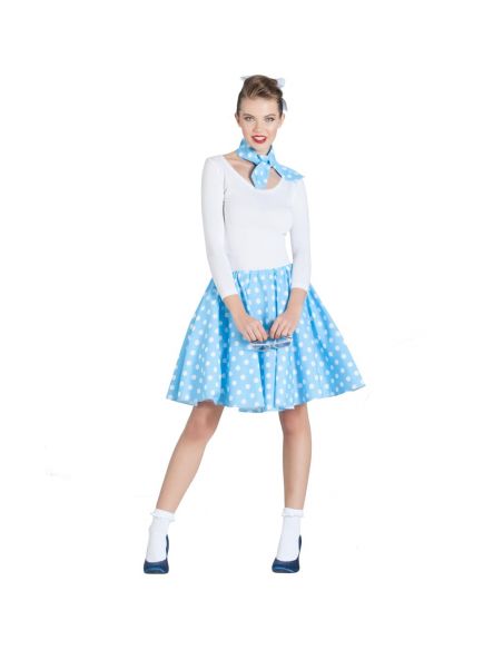 Falda de Pin Up con Pañuelo Azul para Mujer Tienda de disfraces online - Mercadisfraces Falda de Pin Up con Pañuelo Azul para Mujer Tienda de disfraces online - Mercadisfraces