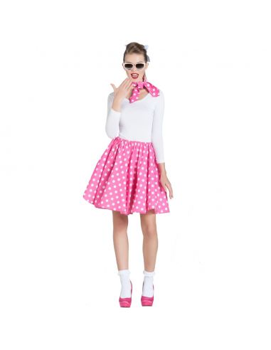 Falda de Pin up con Pañuelo Rosa para Mujer Tienda de disfraces online - Mercadisfraces